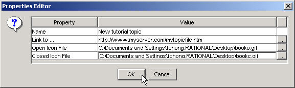 Screenshot of Adding a New Topic to your MyRUP tree