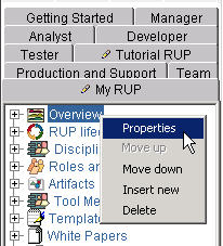 Screenshot of Changing a Topics' Properties