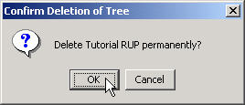 Screenshot of Deleting a MyRUP Tree