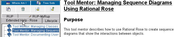 Extended Help tree panel screenshot