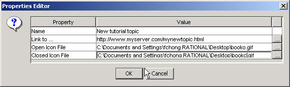 Screenshot of Inserting a New Topic